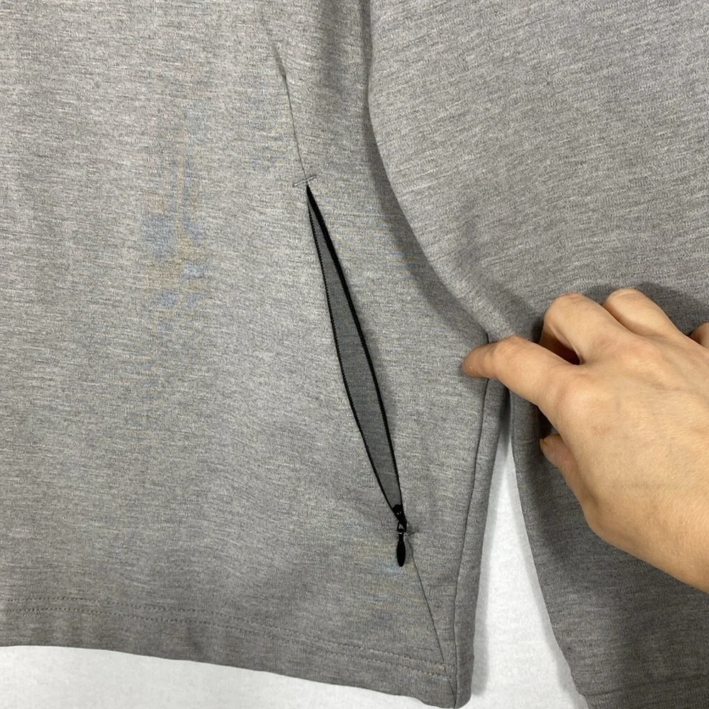 Mizzen + Main Steel Gray Heather Proflex Full Zip Jacket Mens Sz Small
